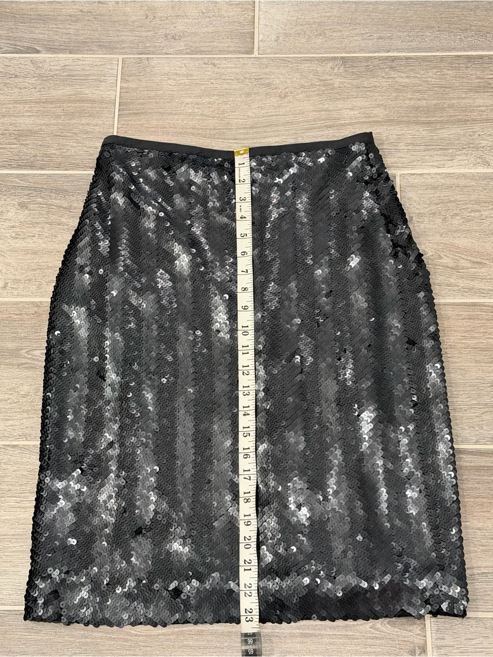 NWT! J. Crew Midnight Sequin Herringbone Pencil Skirt. Size 8. - Picture 8 of 12